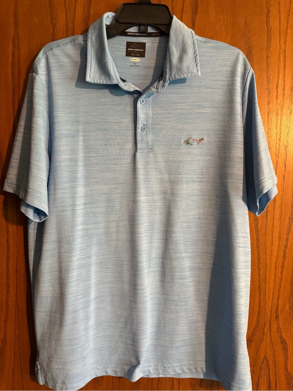 Greg Norman Collection Sky Blue Heather Polo